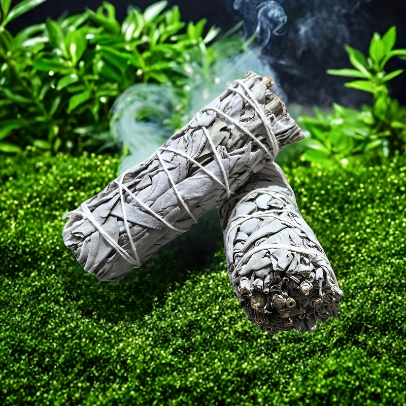 Un conjunto de 3 palos de salvia blanca y salvia para difusión, destinados a fragancia de limpieza del hogar, decoración del hogar, aromaterapia, ceremonia de difusión, regalo de vacaciones