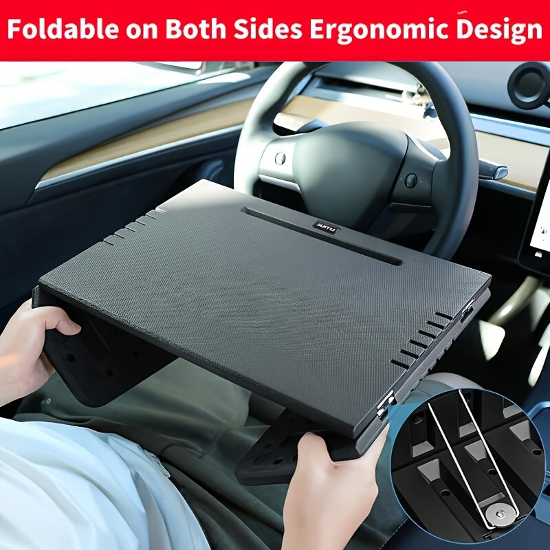 Escritorio Pequeño Multifuncional para Coche, Mesa de Computadora de Oficina de Viaje, Mesa Plegable para Comedor, Escritorio Portátil con Almacenamiento