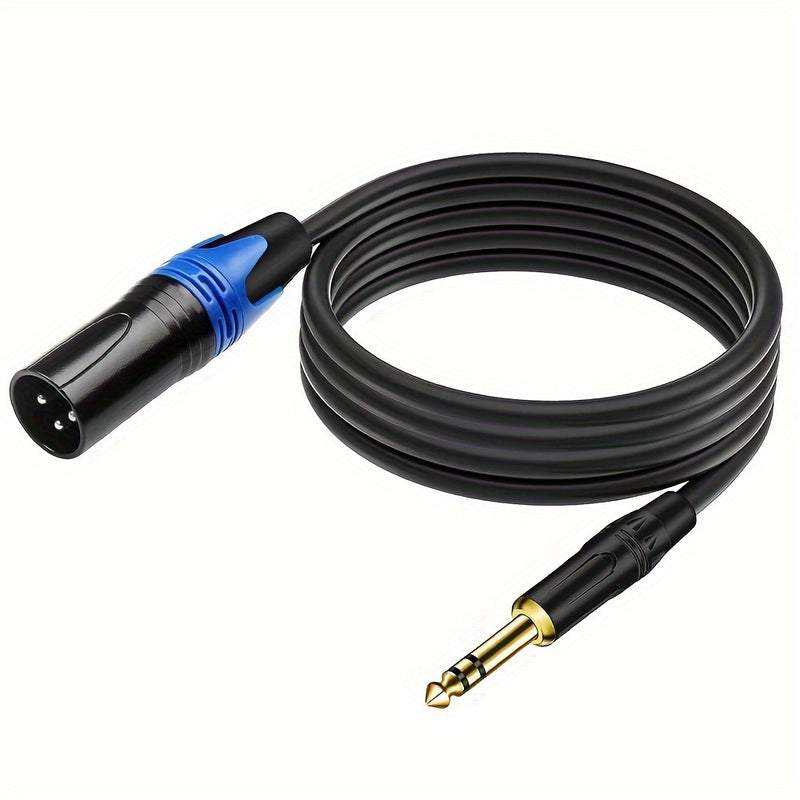 Cable XLR macho a 1/4 de pulgada (6.35mm) Jack TRS, Conector balanceado TRS de 6.35mm a XLR macho de 3 pines para micrófonos, altavoces, escenario, DJ y más, 1 paquete Eid Al-Adha Mubarak