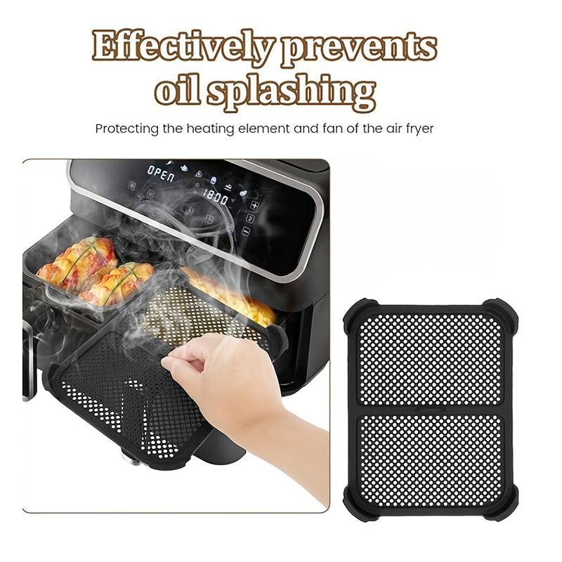 Protección contra salpicaduras de silicona reutilizable y plegable para freidor de aire, resistente al calor.