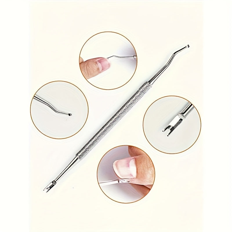 Kit de Cuidado para Uñas, Limpiador y Lima Doble Cara, Herramienta de Pedicura con Dos Cabezales, Adecuado para Uso Doméstico y Profesional