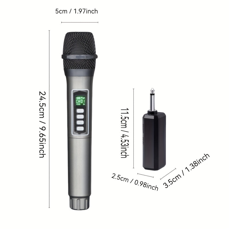 Microfono sin varillas Portátil con Carga USB-C, 4 Efectos de Voz (Control de Volumen, Eco/Reverberación en Tiempo Real), Botón Silencio Integrado - para Karaoke, Actuaciones En Vivo, Podcasts, Reuniones, Hogar/Aire Libre - Compatible con Smartphones, Ta