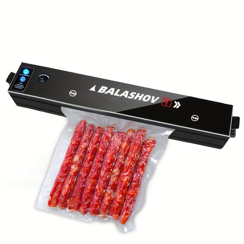 Máquina selladora al vacío Sellador automático de alimentos Selladores al vacío Bolsas para alimentos Sistema de sellado de aire para sellador de alimentos seco, enchufe de EE. UU. De 110 V, viene con 10 bolsas gratis, luces indicadoras LED, sellador al