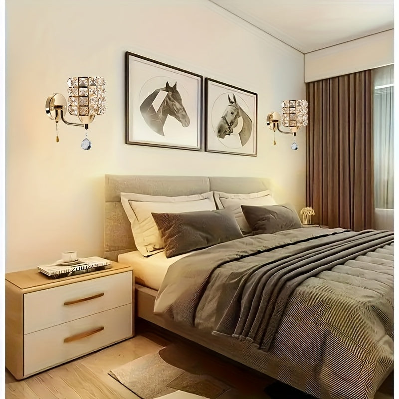 1 aplique de pared redondo ajustable con diseño industrial de metal, interruptor de cadena, montaje semiempotrado, cableado para 110V-240V, sin bombilla incluida - luz de pared moderna para decoración de hogar u oficina, iluminación ajustable|Aplique de