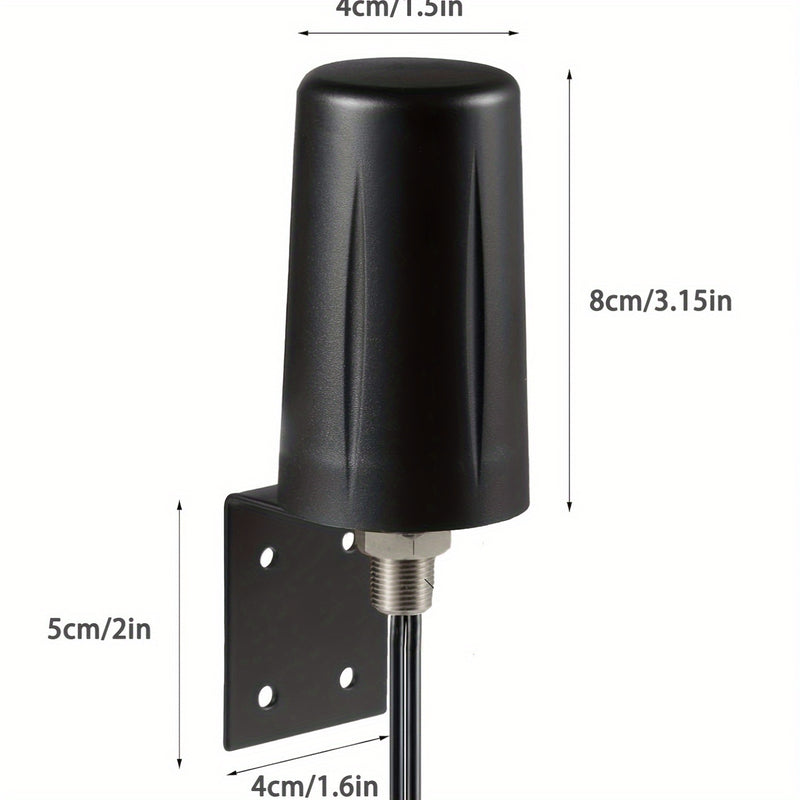 Antena omnidireccional 4x4 MIMO 4G/5G con montaje de tornillo - 3,05 metros de coaxial/SMA masculino, alta ganancia 2,5dBi/3,5dBi, doble polarización, 2,4 GHz-2,6 GHz/3,3 GHz-3,6 GHz, 4x4 MIMO para una mayor capacidad y cobertura, antena exterior 4G LTE,
