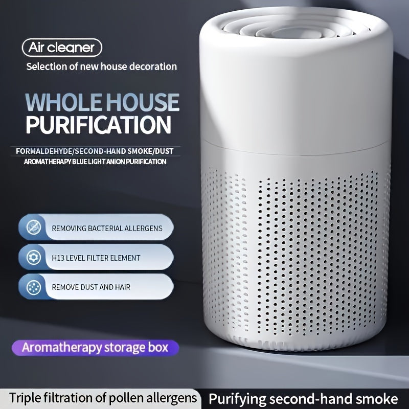 1 ud EJ-JHQ01 Elemento de Filtro de Purificador de Aire, Nivel H13 para Eliminación de Alérgenos Bacterianos en Toda la Casa, Luz Azul de Aromaterapia, Compatible con Aparatos de Calefacción y Refrigeración, Filtro de Repuesto para Humidificador, Plástic