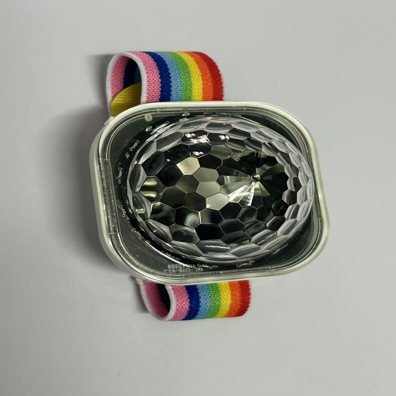 Luz de proyección de muñeca, luz de proyección de estrellas de atmósfera, luz de proyección portátil de mano, luz ajustable de colores, disponible para vacaciones, regalo mágico de Navidad.