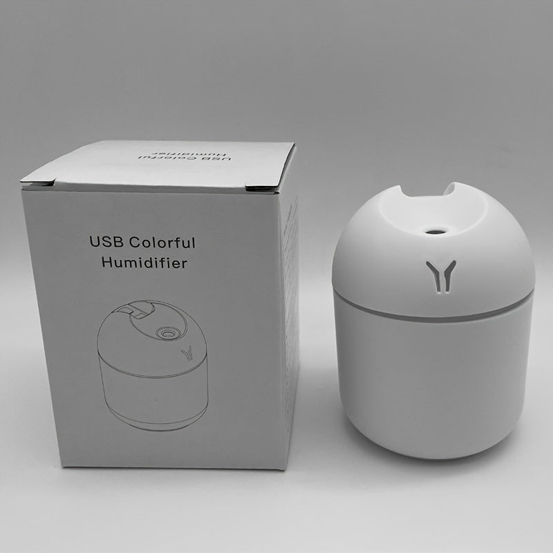 Humedificador Portátil con Luz Nocturna de Alimentación USB - Ideal para Hogar, Escritorio de Oficina, Coche y Planta, Plástico, Baja Tensión (≤36V), Funcionamiento Silencioso, Diseño de Una Sola Habitación, Opciones Rosa y Verde Menta, Humificador Portá
