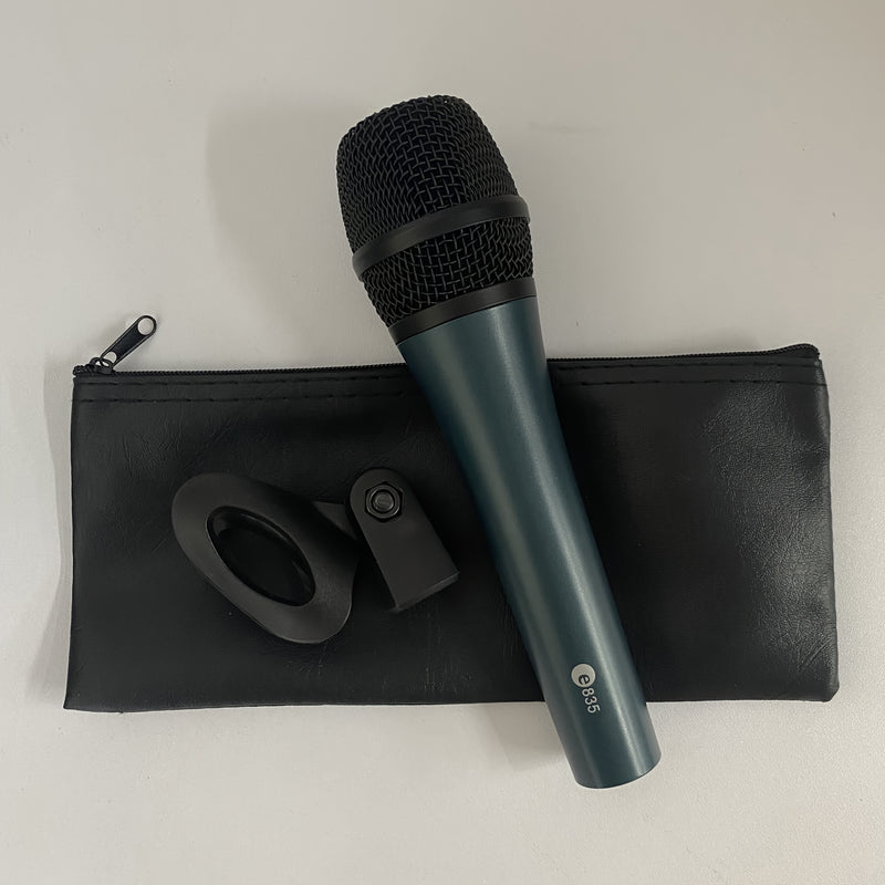 Micrófono dinámico profesional LEXINOVA E835 - Supercardioide, alimentado por USB con conector de 6.35 mm, sonido claro para grabación de voz en vivo, karaoke y presentaciones, diseño duradero para uso manual, micrófono para cantar