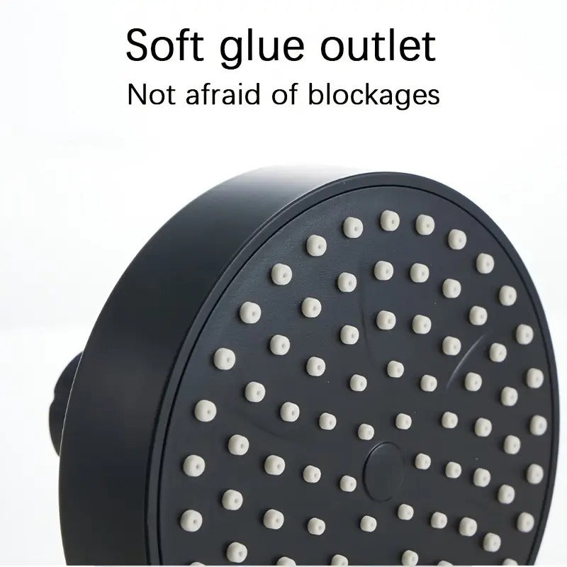 1 unidad de cabezal de ducha redondo de lluvia de alta presión de 9.91 cm - Plástico duradero, fácil instalación, diseño ahorrador de agua, suave para el cabello y la piel, ideal para uso en baños domésticos, accesorios de baño, cortina de ducha, cabezal