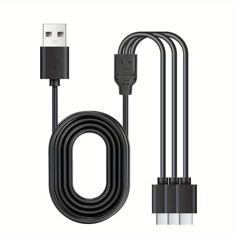 Cable de Datos Cargador 3-en-1, USB A a Tipo-C 3 Multifuncional, Compatible con Teléfonos Móviles/Android y Más