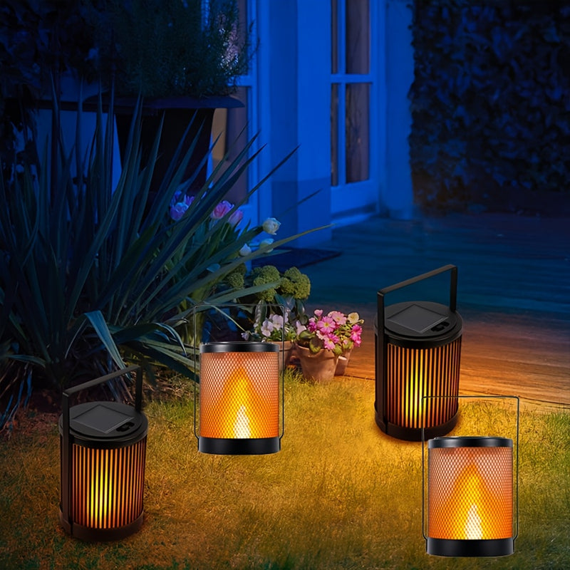 1 lámpara solar para exteriores, gran luz solar colgante para jardines, luces LED solares de metal, adecuadas para jardines, patios, balcones, pasillos, césped, regalos para familiares, amigos, Navidad, Halloween, Acción de Gracias