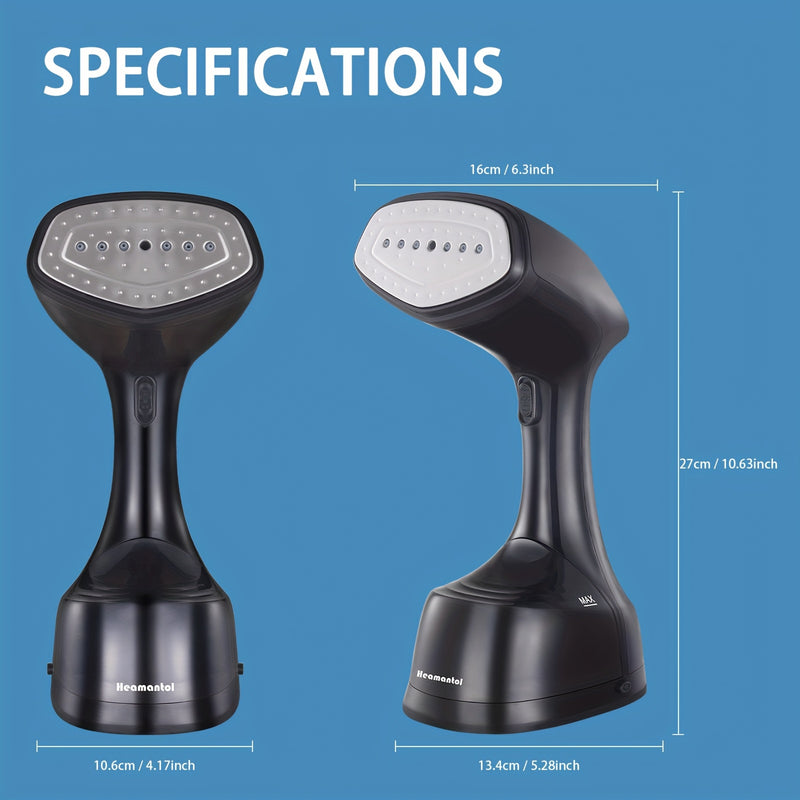 Vaporizador portátil para ropa con cepillo - Calentamiento rápido, potente plancha a vapor para ropa, capacidad grande de 250ml, 1100W, enchufe de 110V, ideal para hogar, viajes, residencias y oficina, diseño compacto para fácil almacenamiento, cuidado d