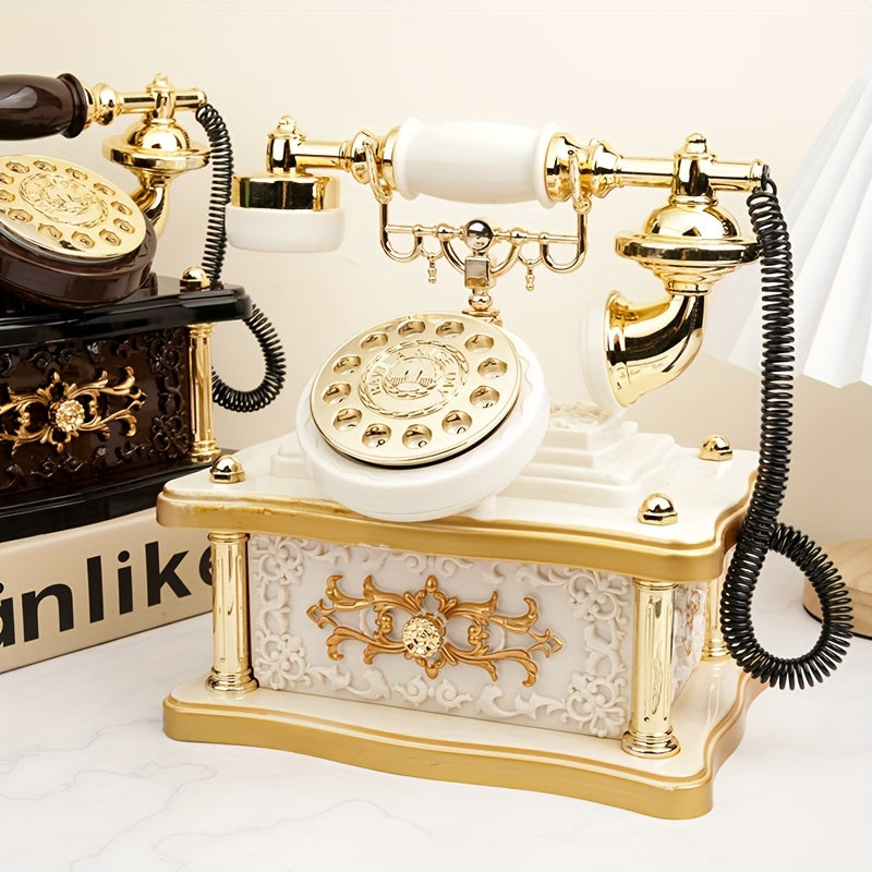 1pc Caja de Música Teléfono Rotativo Vintage - Decoración Retro con 8 Melodías, Mecanismo de Carrete No Eléctrico, Plástico Duradero para Hogar/Oficina, Regalo de Cumpleaños para Él