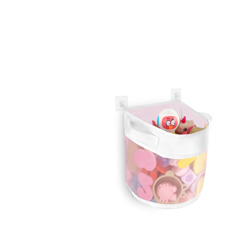 1pc Organizador de Juguetes Multiusos de Estilo Contemporáneo con Cremallera Inferior, Accesorio de Almacenamiento para Juguetes de Ducha de Fácil Acceso, Soporte para Juguetes de Baño