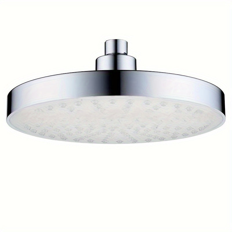 1pc 15.24cm Luces de cascada LED, Siete colores parpadeantes, Cabezal de ducha redondo brillante, Superficie electrodepositada, Regalo de Año Nuevo, Material de plástico, Montaje en techo, Montaje colgante, Montaje en pared, Uso sin electricidad