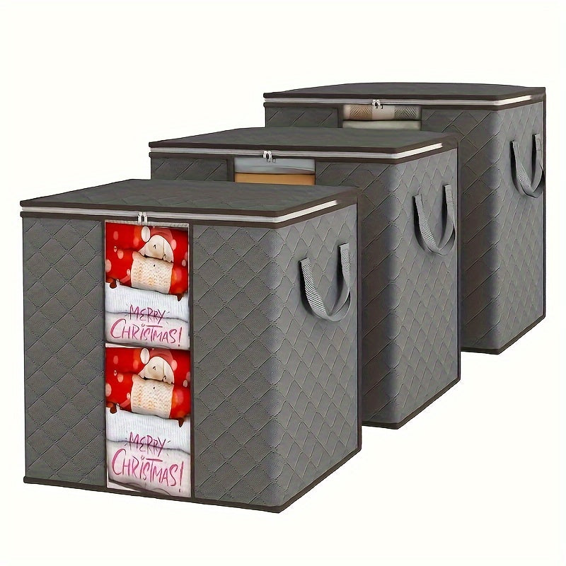3 piezas de bolsas de almacenamiento con asas, organizadores para dormitorio y clóset, cajas multiusos, regalo para Navidad o Halloween