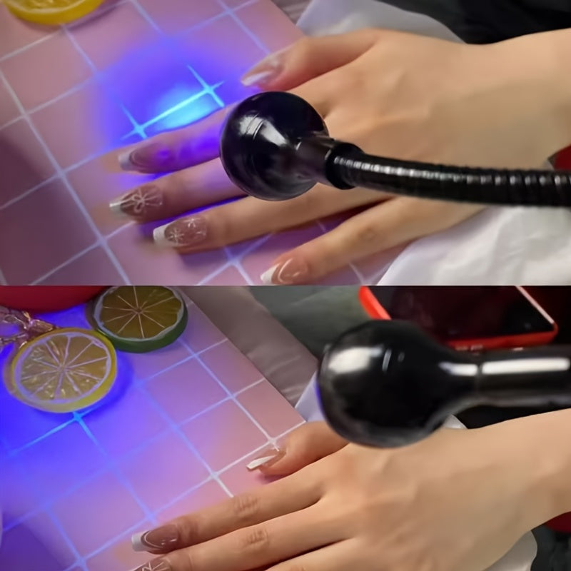 Lámpara LED para uñas con rotación 360°, secado rápido con doble espectro sin amarillamiento, secador de uñas con alimentación USB para manos y pies, uso en salón y en casa, cuidado de uñas