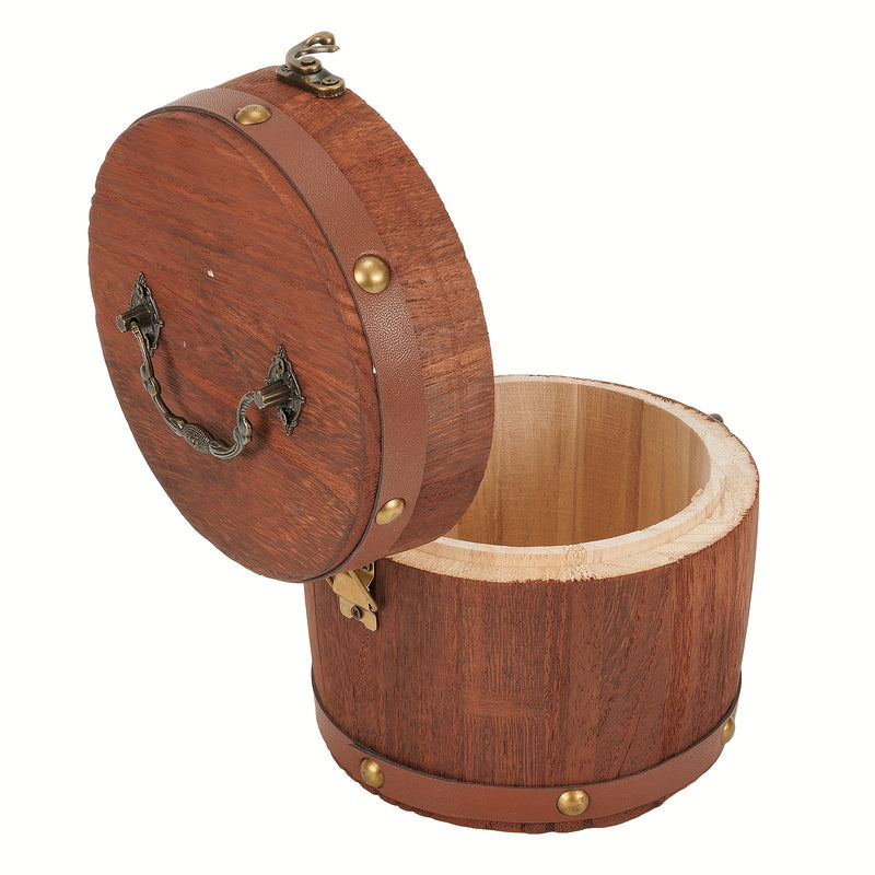 Caja de Almacenamiento de Té de Madera Vintage - Apto para Alimentos, Perfecta para Granos de Café y Organización de Cocina