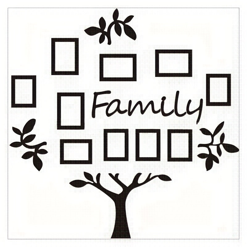 Adhesivos de pared tridimensionales en forma de árbol para marco de fotos creativo, decoración de fondo para comedor, entrada del salón y dormitorio