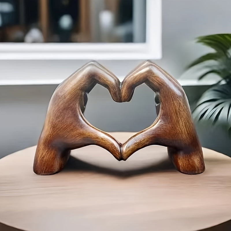 1 Pieza Adorno de Corazón, Estatuilla de Resina Artesanal, Decoración para Librero Sala Oficina Gabinete, Regalo para Día de la Madre Año Nuevo Pascua Fiesta