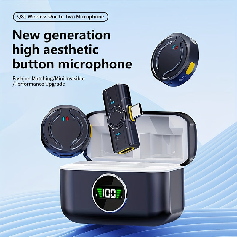 Auriculares inalámbricos para for iphone/Android con enchufe USB-C, micrófono mini con cancelación de ruido de 2,4 GHz