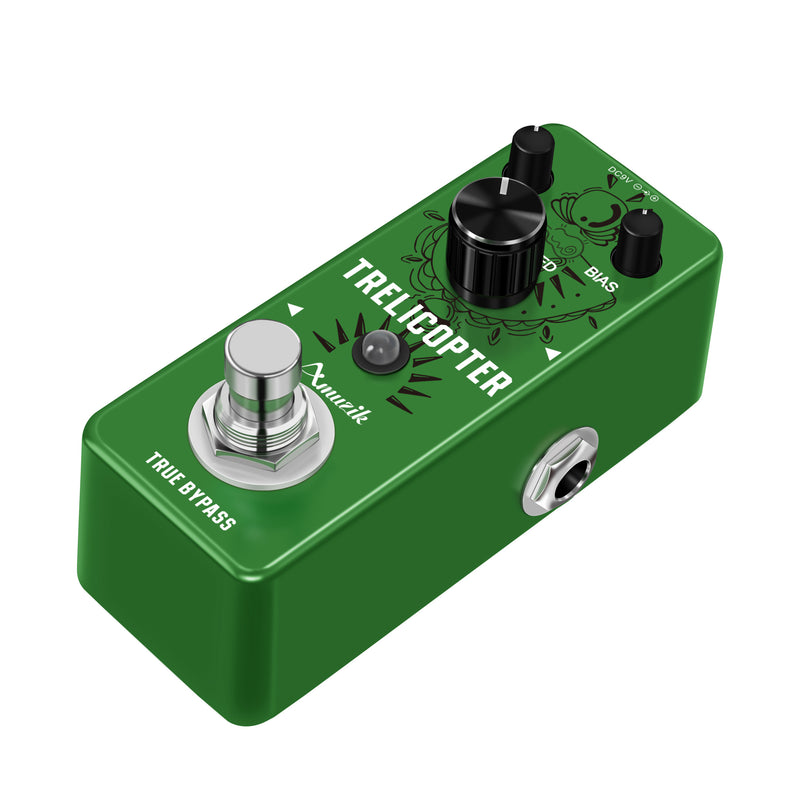 Pedal de trémolo clásico VSN, tono analógico para guitarra eléctrica y bajo, amplia capacidad de ajuste, pulsos suaves, mini aleación de aluminio, gris, true bypass.