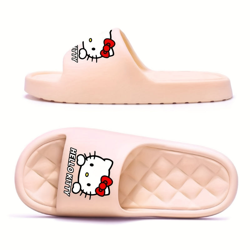 Zapatillas Hello Kitty con Lazo Lindo, Estilo Pareja para Mujer, Sandalias de Baño y Playa Unisex, Cómodas y Ligueras en Material EVA, Disponibles en Rosa/Blanco/