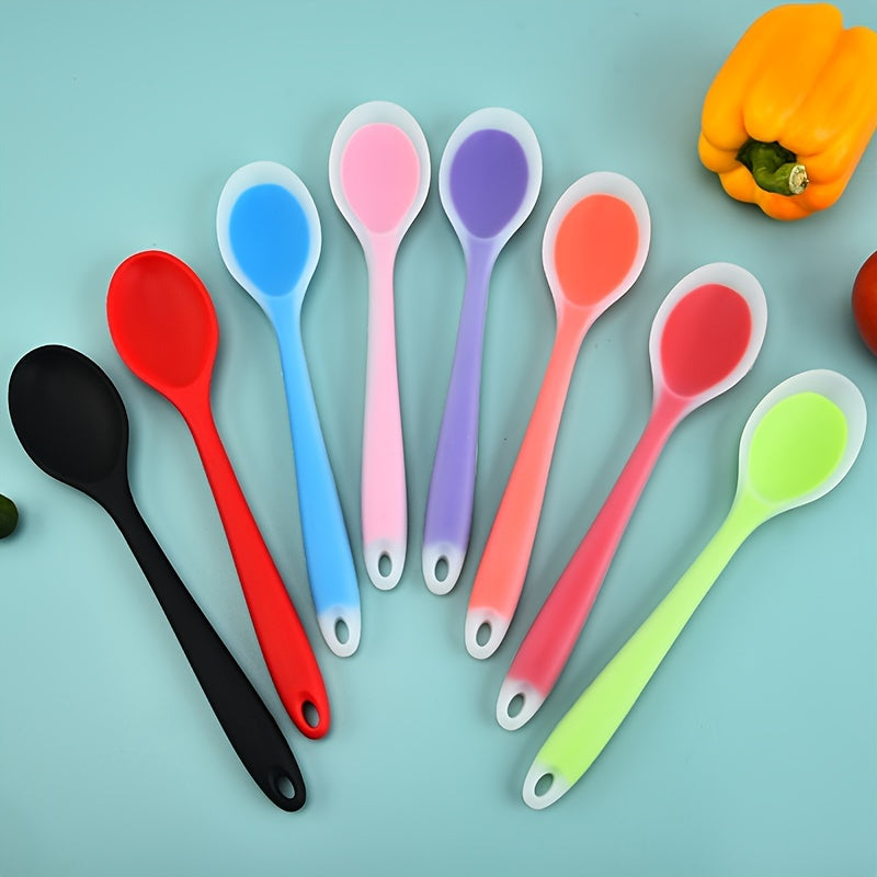 1 Unidad, Espátula De Silicona Para El Hogar, Cuchara De Silicona Para El Hogar, Cuchara Secreta Todo Incluido Para La Cocina Del Hogar, Para Sopa, Para Revolver, Para Ensalada