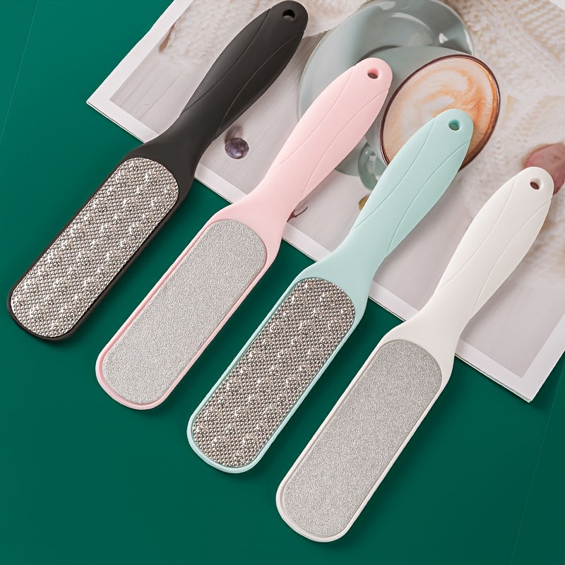 Exfoliador de Pies con Mango Ergonómico - Piedra Pómez Manual para Eliminar Pelos Muertos, 4 Colores (, Rosa, Azul Claro, Verde Menta) - Exfoliante de Plástico Duradero para Pies Suaves en Casa
