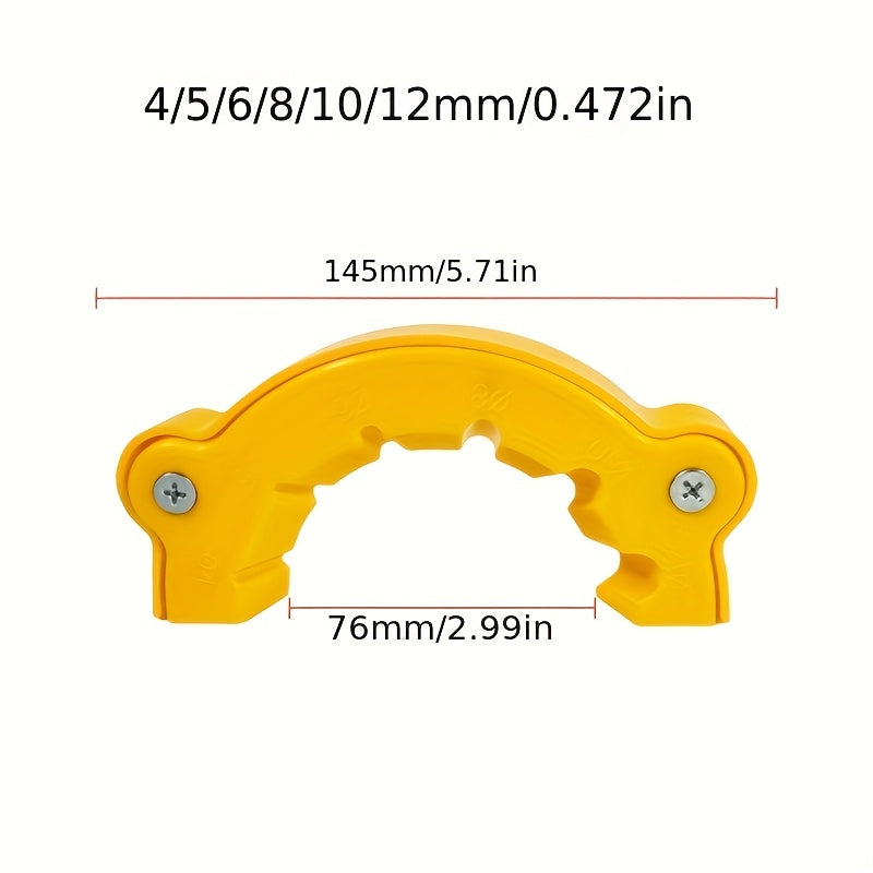 1pc Afilador de Brocas - Herramienta de Plástico Amarillo Duradero Tipo C con Cubierta Desmontable, Compatible con Múltiples Brocas para un Afilado Eficiente