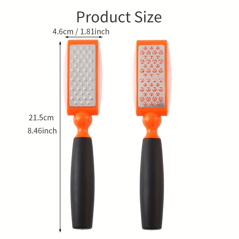 CANVALITE Lima de Pies Manual/Eléctrica de Doble Cara - Acero Inoxidable con Superficie de Pulido Dual, para Hogar y Salón, Herramienta de Pedicura, Diseño Ergonómico y Construcción Duradera