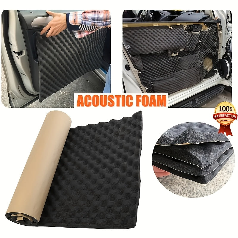 Paneles de Espuma Acústica Autoadhesivos de Elección Popular, 50.04x254.0cm, 1 Rollo, Adecuados para Paredes de Estudio KTV, Azulejos de Pared de Espuma en Forma de Huevo Absorbentes de Sonido, Adecuados para Estudios de Grabación, Salas de Escucha, Cine