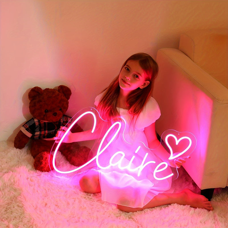 Letrero de neón personalizado, letrero LED regulable a medida, ideal para cumpleaños familiares, bares, bodas, fiestas, luces nocturnas, regalo con nombres, luz de neón perfecto para amigos en Halloween y Navidad