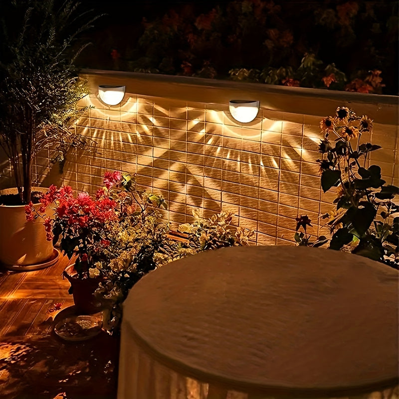 Staaricc 2/4/6pcs Luces solares para valla, luces solares para terraza, luces solares para pared, luces solares montadas en la pared, iluminación exterior para vallas, terrazas, jardines y escaleras de garaje, IPX4