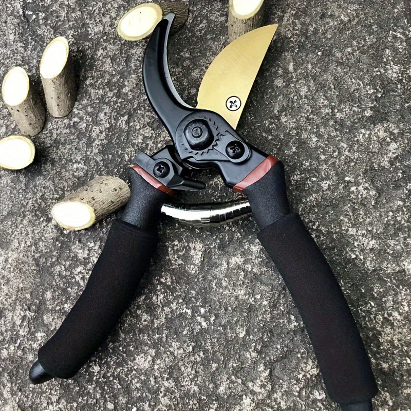 1pc Tijeras de Poda Ergonómicas - Acero al Carbono, Tijeras de Jardín Ahorradoras de Trabajo para Árboles Frutales y Arreglos Florales, Herramienta de Jardinería para el Hogar