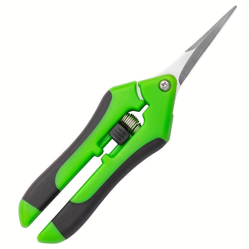 Tijeras de Poda de Precisión AIRAJ de 7 Pulgadas - Acero Inoxidable, Tijeras de Jardín Multifuncionales para Huerto, Bonsái y Control de Malezas con Mangos de Agarre Cómodo