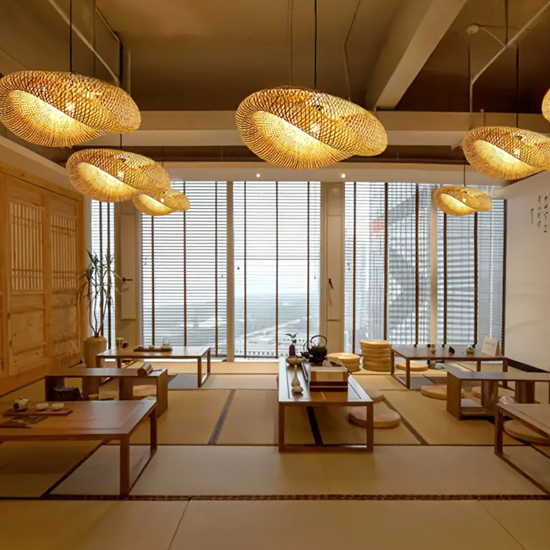 Vaina de Luz Cálida · Pantalla de Lámpara Tejido a Mano, Ambiente Cálido, Pantalla de Lámpara de Mimbre Vainilla, Pantalla de Lámpara Curativa con Luz Suave, Diseño Transparente Natural