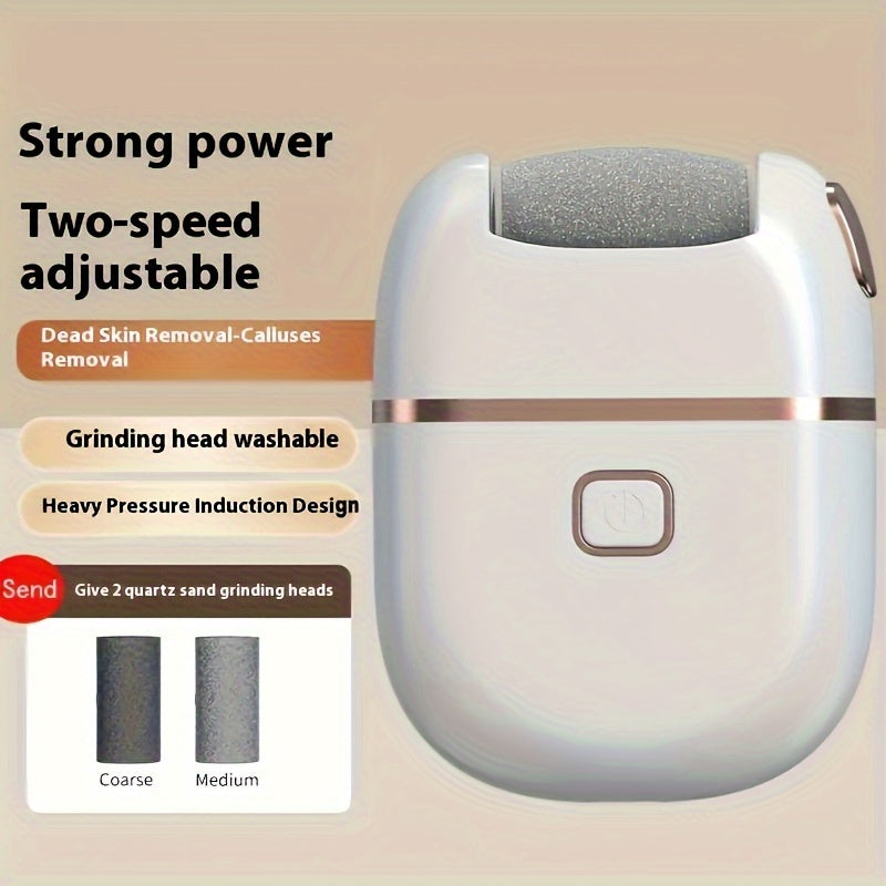 Lijadora eléctrica recargable con 3 cabezales de rodillo reemplazables, mini lijadora de doble cara para pulir, portátil y fácil de usar, carga USB, elección perfecta de regalo para 10 festivales.