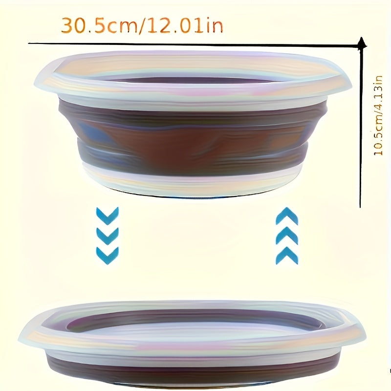 1-Pack Cubeta Plegable Resistente - Lavabo Portátil para Lavar Manos y Pies, Ahorra Espacio, Ideal para Hogar, Viajes, Residencias o Camping - Sin Necesidad de Electricidad, Fácil de Limpiar y Guardar, Diseño Compacto y Construcción Robusta