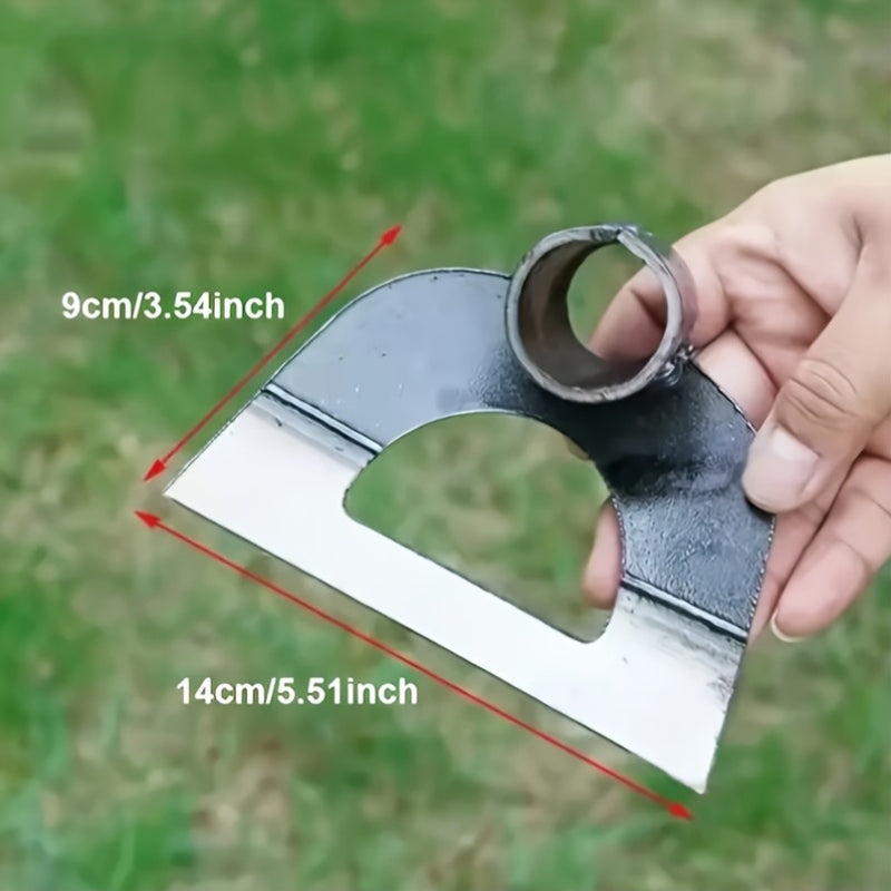 Pala de rastrillar hueca de alta resistencia - Filos afilados y dentados para romper el suelo de manera eficiente, herramienta de jardinería de metal duradera para huertos de verduras y uso al aire libre, sin mango incluido, herramienta de rastrillar par