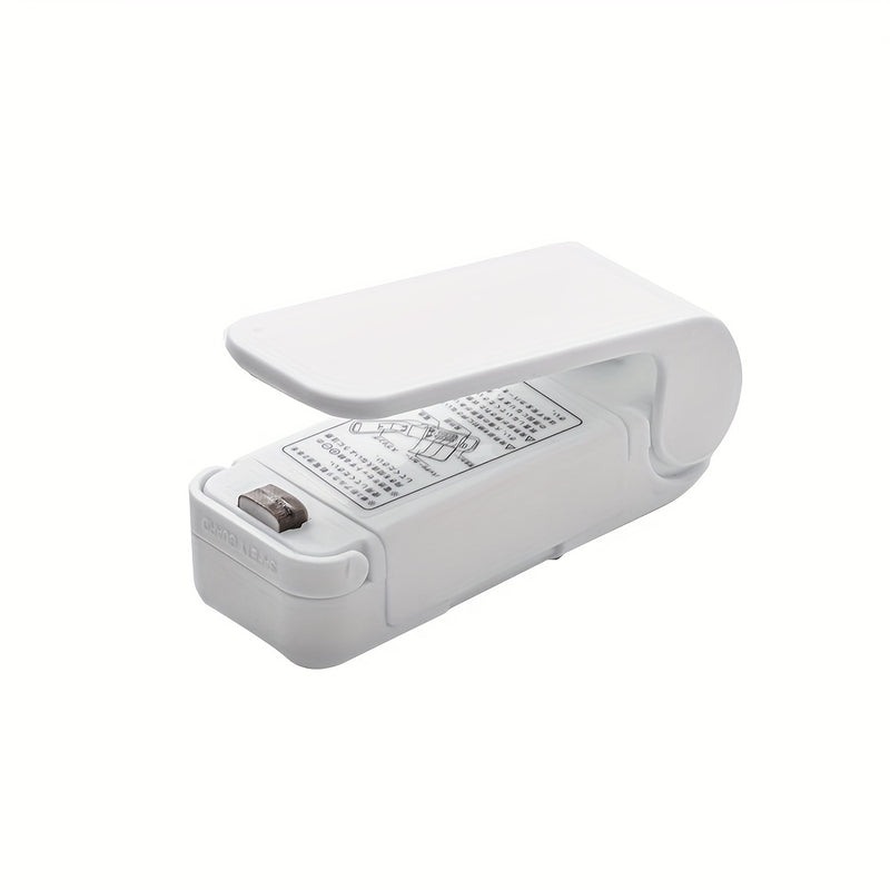 1pc Sellador de Mini Snacks, Sellador al Vacío de Preservación de Alimentos en Bolsas de Plástico con Tecnología de Sellado Térmico para Hoteles, Restaurantes, Puestos y Camiones de Comida - Diseño Compacto y Ligero, Voltaje de Operación ≤36V, No Requier