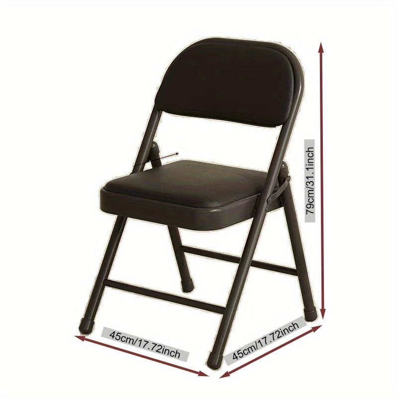 Asiento Plegable de Cuero PU Grueso - Ligero 3.67 KG, Diseño Multifuncional para Hogar, Oficina y Bodas - Asiento Duradero y Elegante, Adecuado para Todas las Estaciones