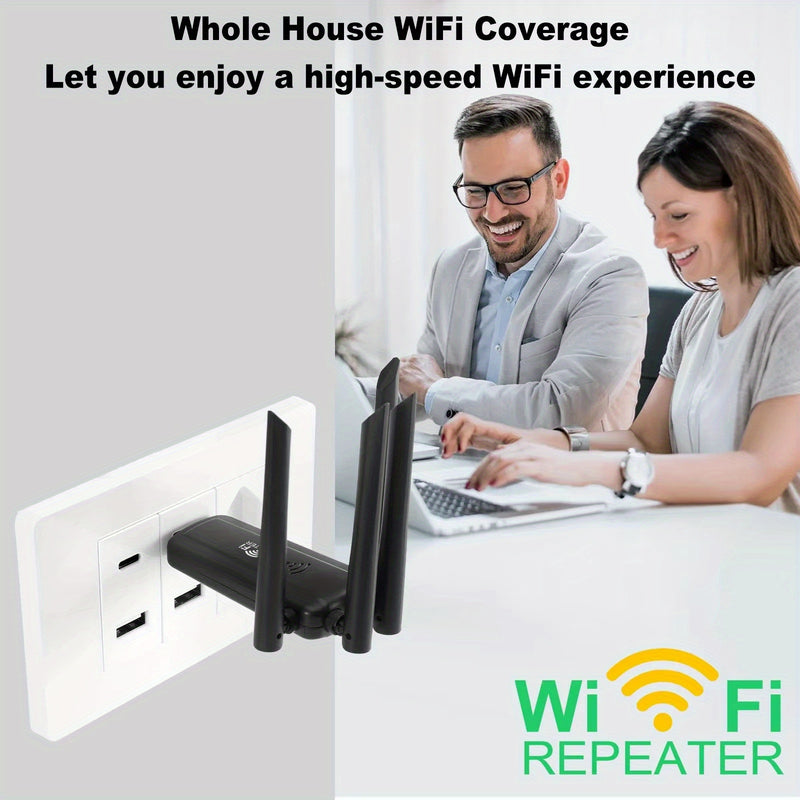 Repetidor de WiFi USB de Alta Velocidad 300Mbps con 4 Antenas - Amplificador de Señal Inalámbrica para Mejorar el Rango de la Red, Alimentado por USB, Diseño Elegante en , Conectividad Súper Directa, Actualiza tu Experiencia WiFi, Extensor de Wifi
