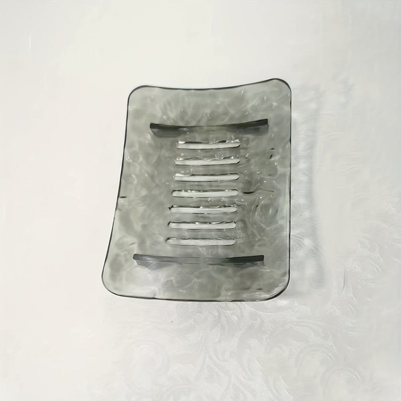 1 pieza Jabonera de plástico con drenaje, caja de almacenamiento de jabón para el hogar sin perforaciones, accesorios creativos para el baño y la cocina.