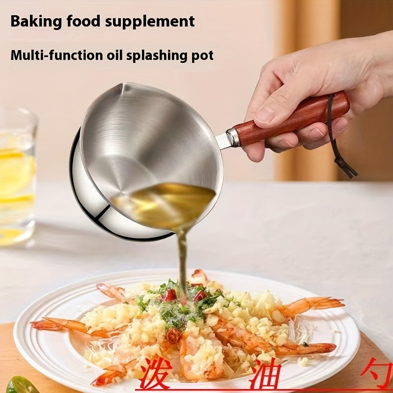 Cucharón pequeño de acero inoxidable 316 para verter líquidos, cuchara sopera mini, utensilio de cocina para líquidos calientes, ideal para uso en el hogar