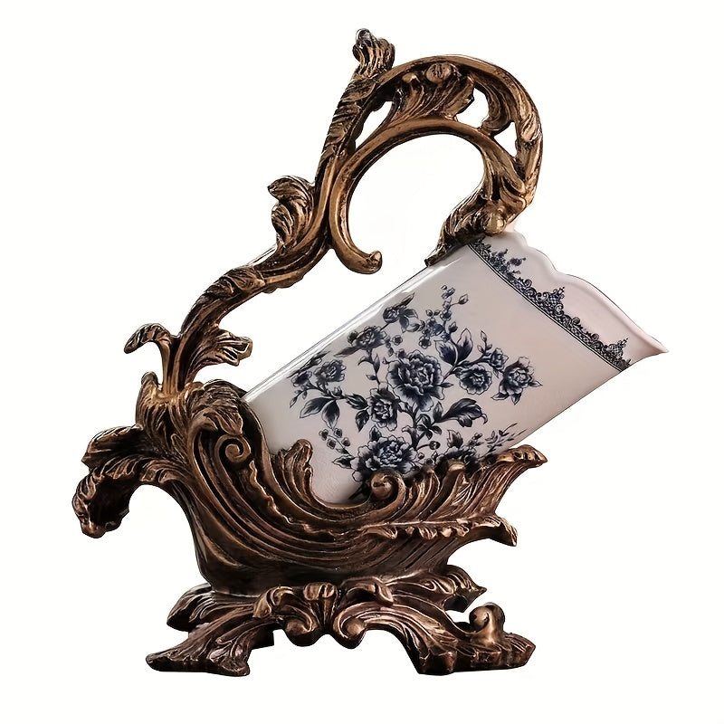 Soporte para Vino Tinto Estilo Europeo Retro, Adorno Decorativo para el Hogar en la Sala de Estar o Mesa del Bar, Artesanía Cerámica Creativa