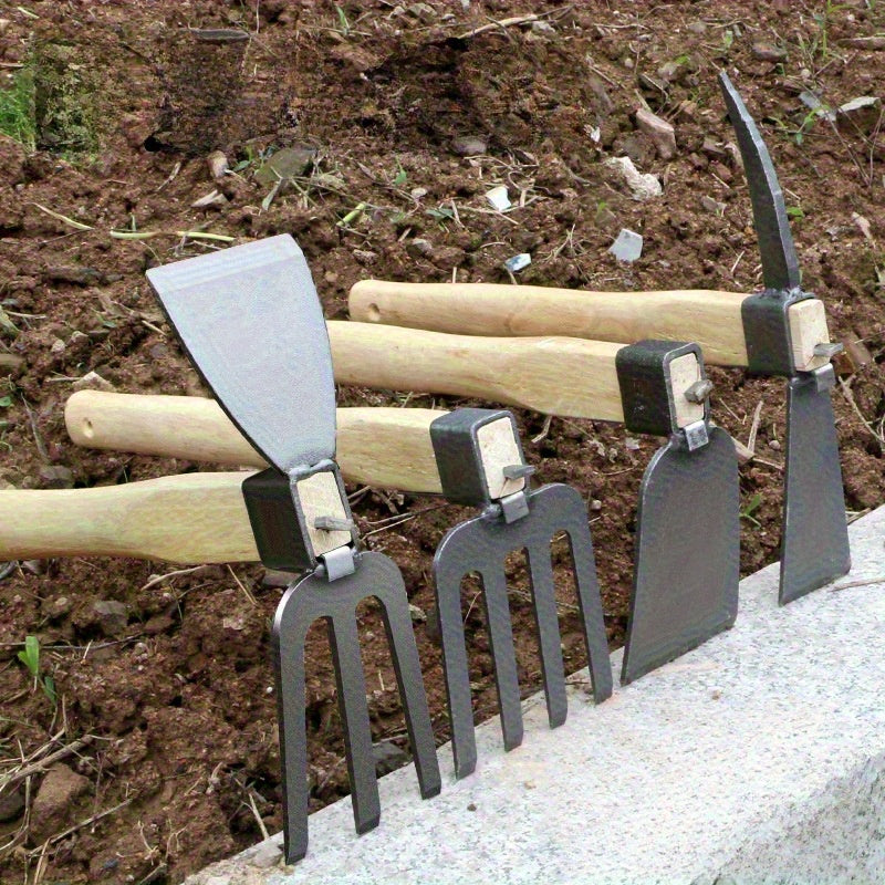 Juego de Herramientas de Jardín - Azada Metálica Duradera de Doble Cara para la Siembra de Flores y Verduras, Ideal para Jardinería Doméstica y Proyectos de Arte