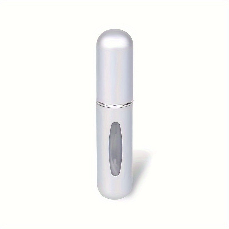 Un frasco de maquillaje portátil con una capacidad de 5 ml en la parte inferior, que se puede rellenar y reutilizar como un mini frasco de spray para perfume.