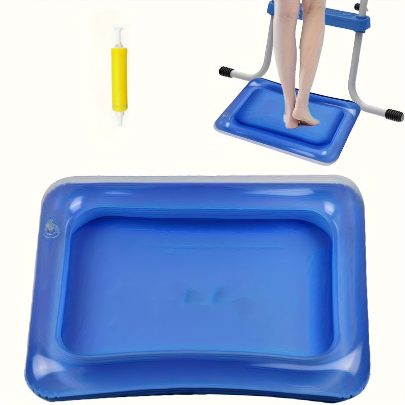 1/2pcs Baño de Pies Inflable Cuadrado, Baño de Pies Portátil, Escalera para Entrada a la Piscina, Kit de Limpieza y Pedicura para Piscinas